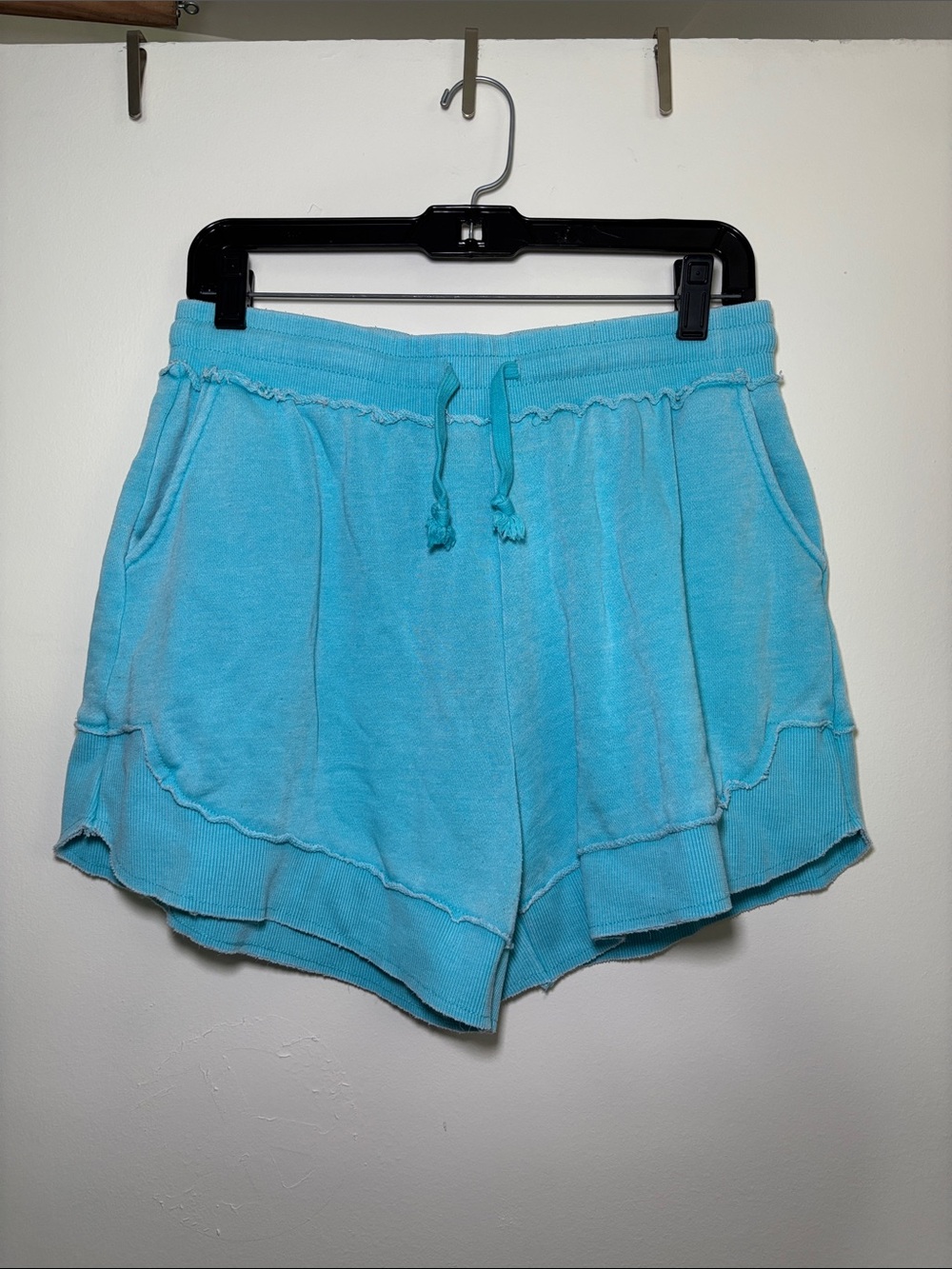 Michelle Mae Turquoise Drawstring Athletic Shorts